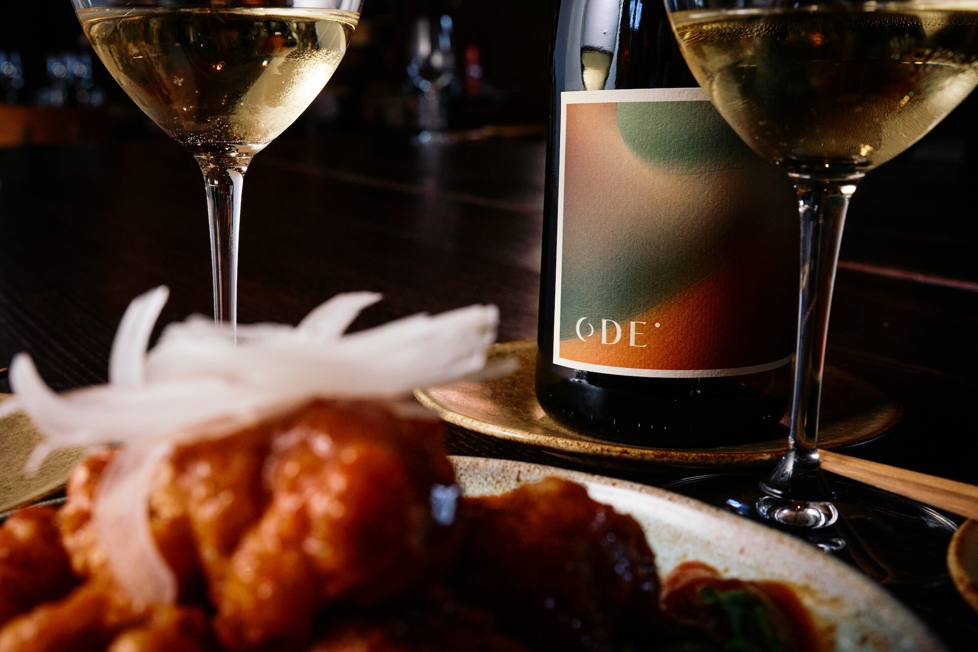 ODE wine and fried chicken at the Cellar Door.
