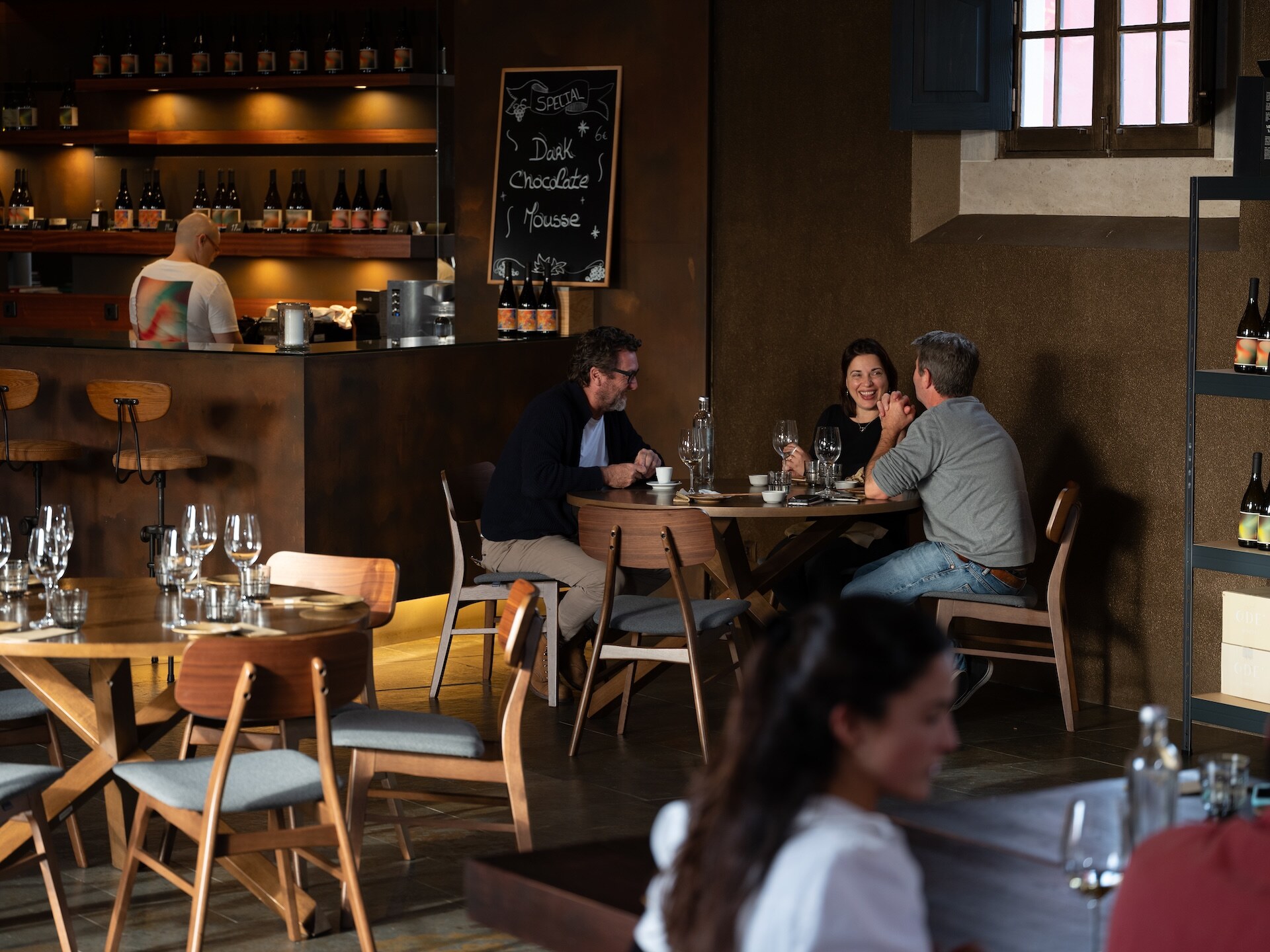 The Cellar Door restaurant dining room.