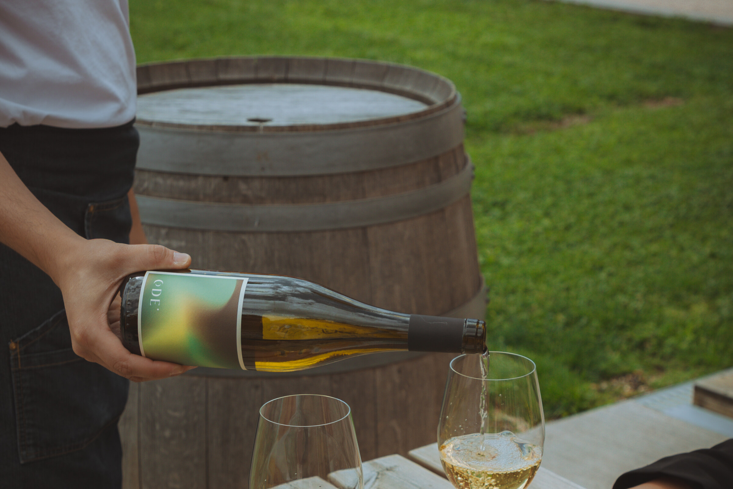 ODE Sémillon — poured on outdoor terrace