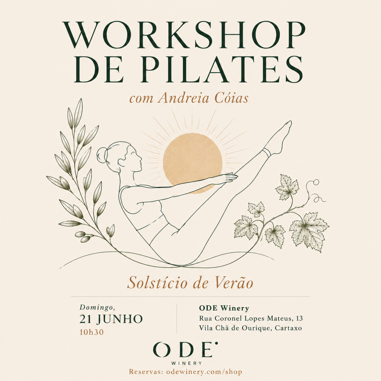 Workshop de Pilates - 21/06